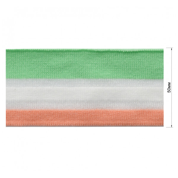 Довяз (манжета), цвет персиковый+белый+зеленый